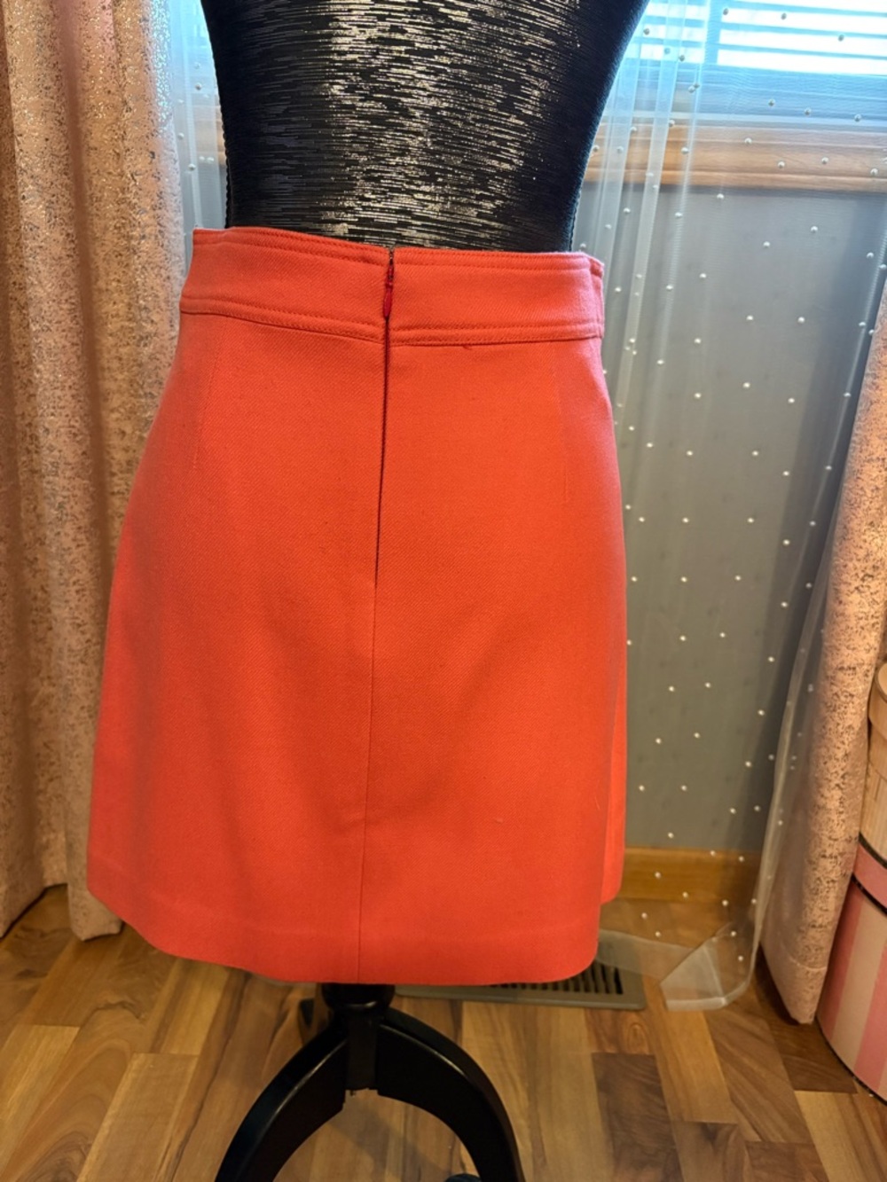 J. Crew Coral A-Line Skirt - Picture 3 of 7